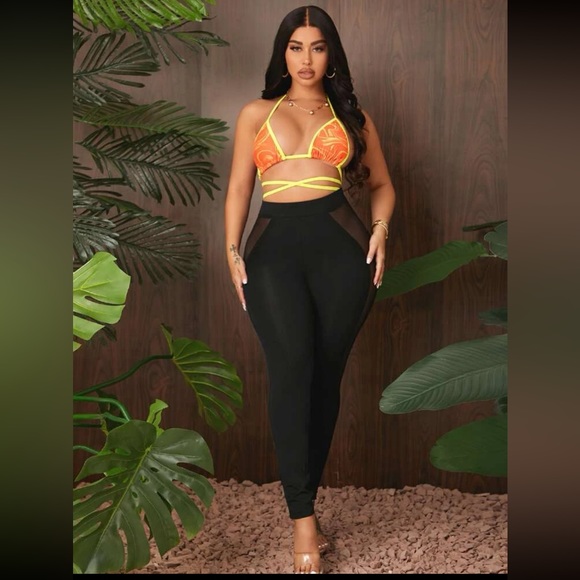 SXY Solid Mesh Leggings - Picture 5 of 6